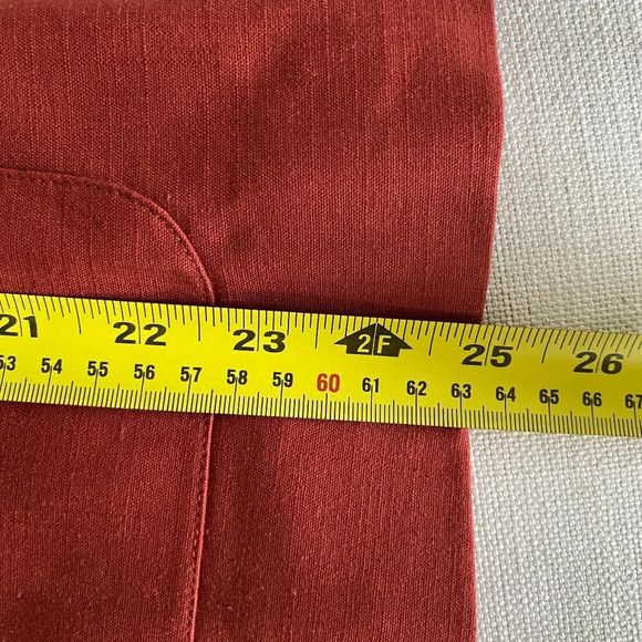 REITMANS Linen Blend Rust  Red Fitted Suit Formal Blazer Jacket Size 4 - Picture 11 of 12